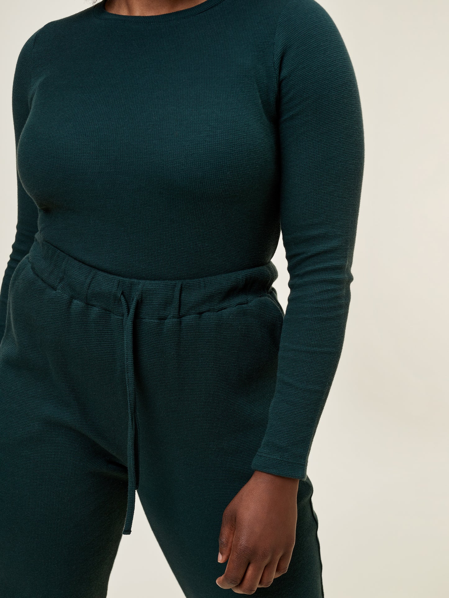 Leslie Waffle Pant Pine Green