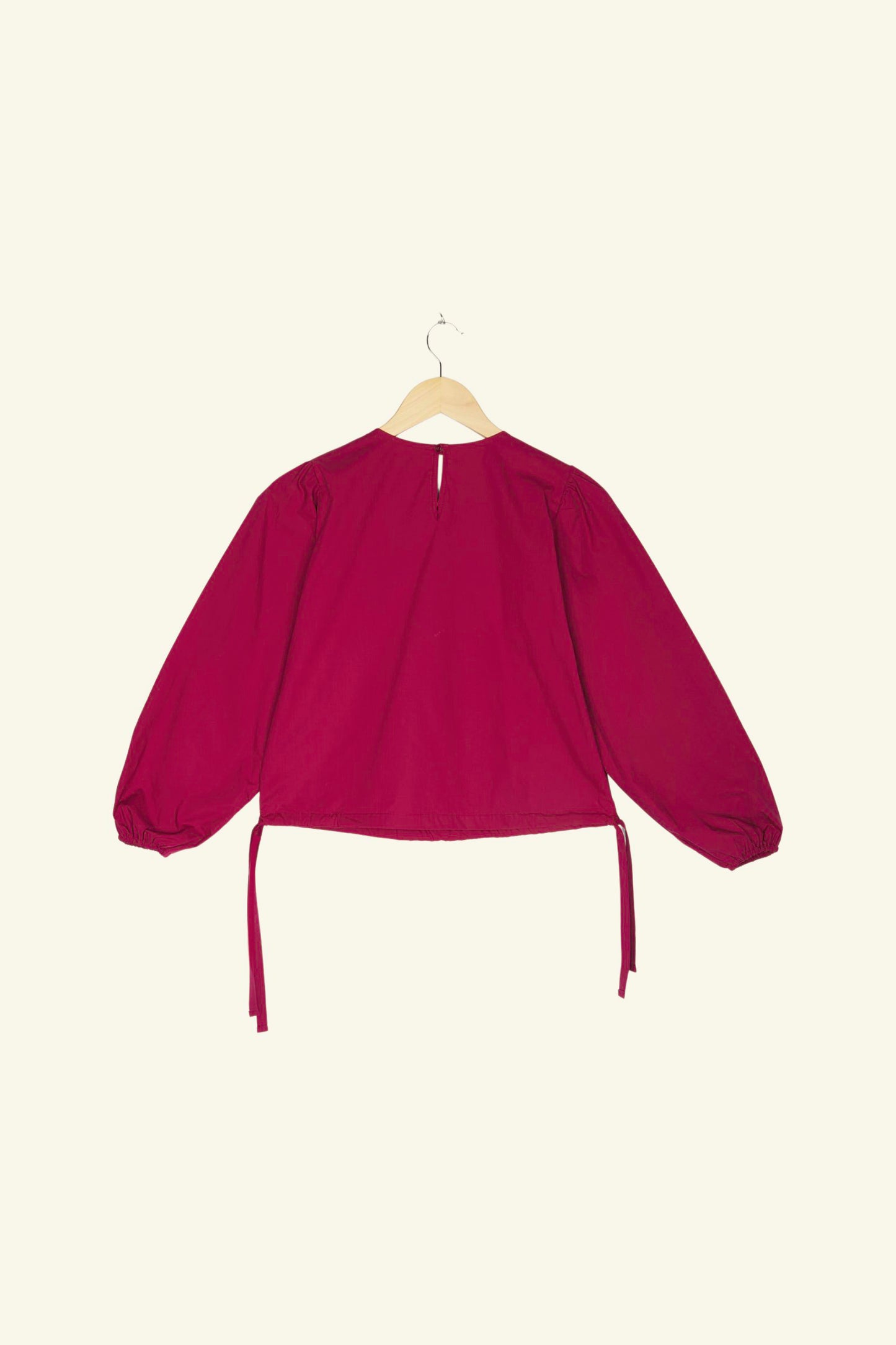 Anna Puffed Longsleeve Top Beet Red