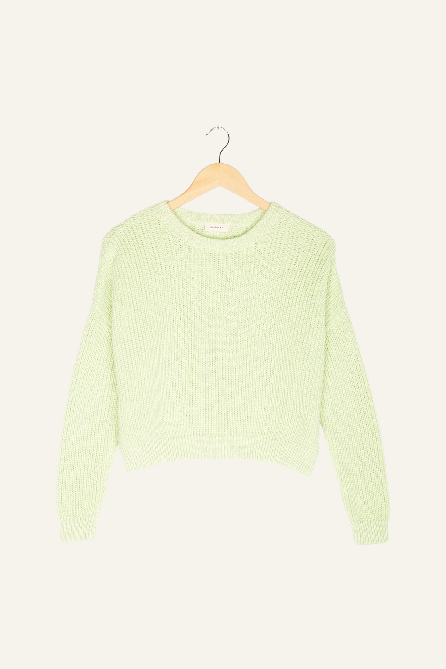 Bobbie Cropped Knitted Jumper Apple Green