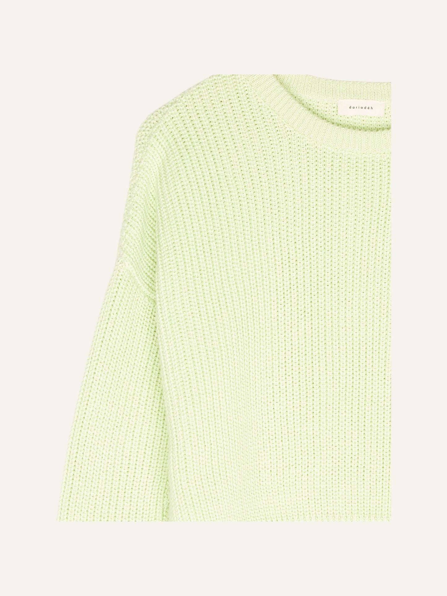 Bobbie Cropped Knitted Jumper Apple Green