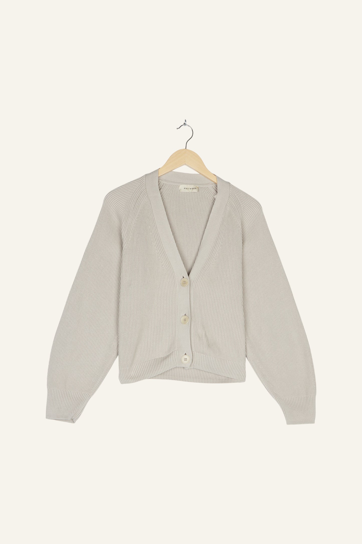 Edith Organic Cotton Cardigan Taupe