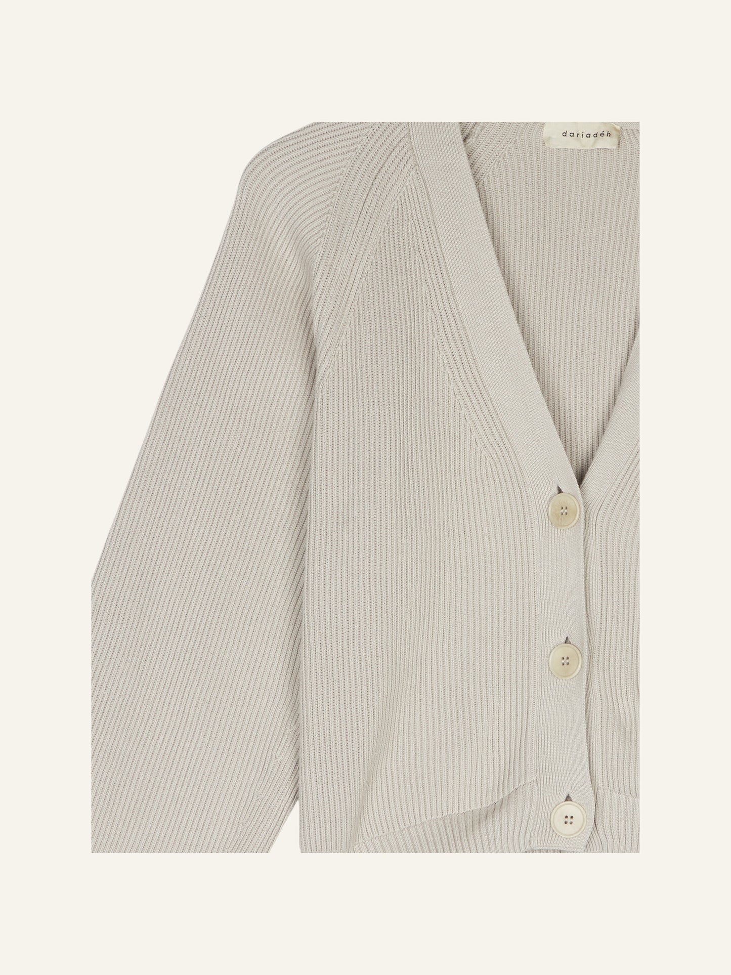 Edith Organic Cotton Cardigan Taupe