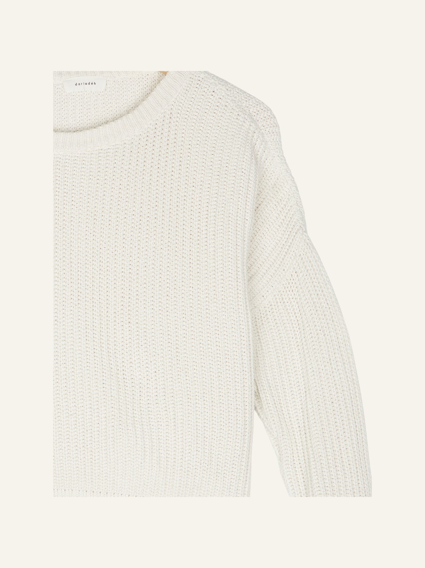 Bobbie Cropped Knitted Jumper Ecru