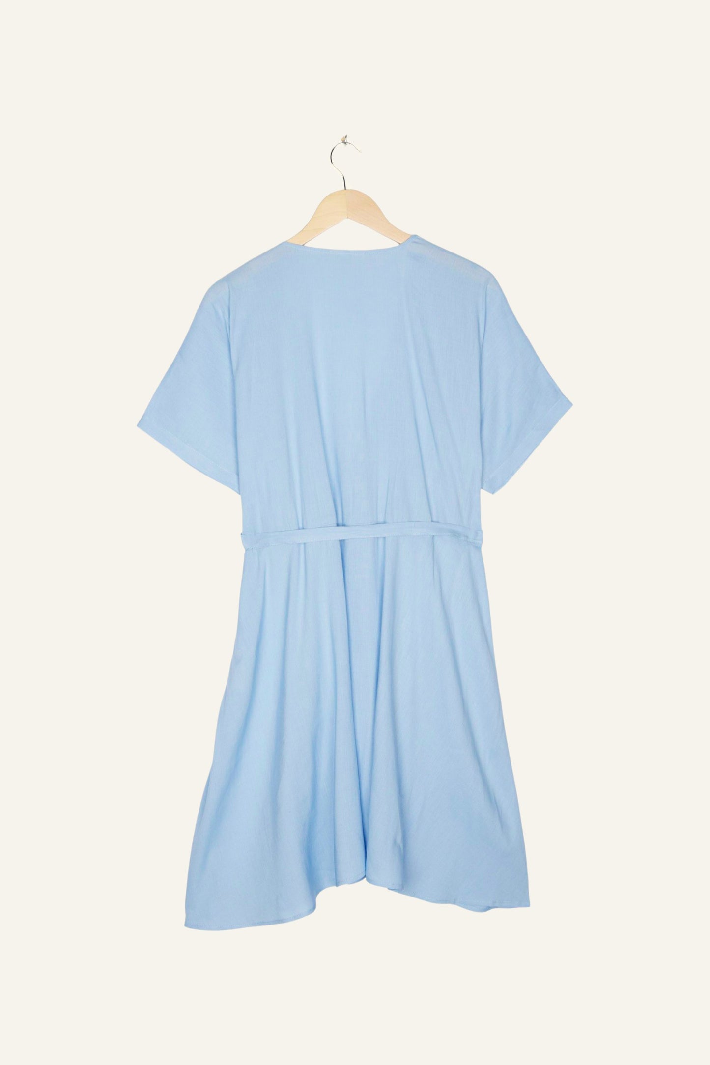 Daria Wrap Dress Soft Blue