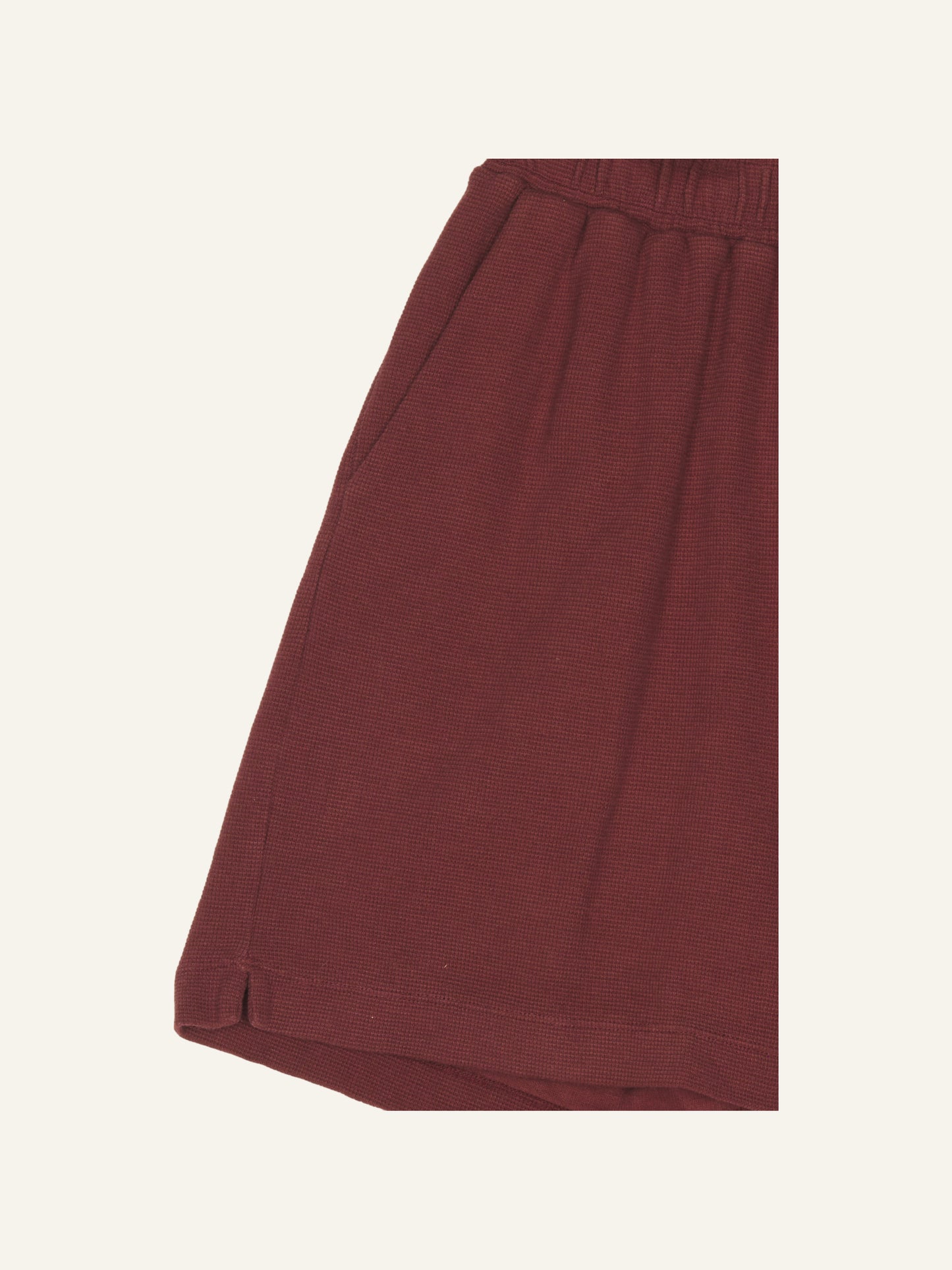 Capi Waffle Shorts Mahogany