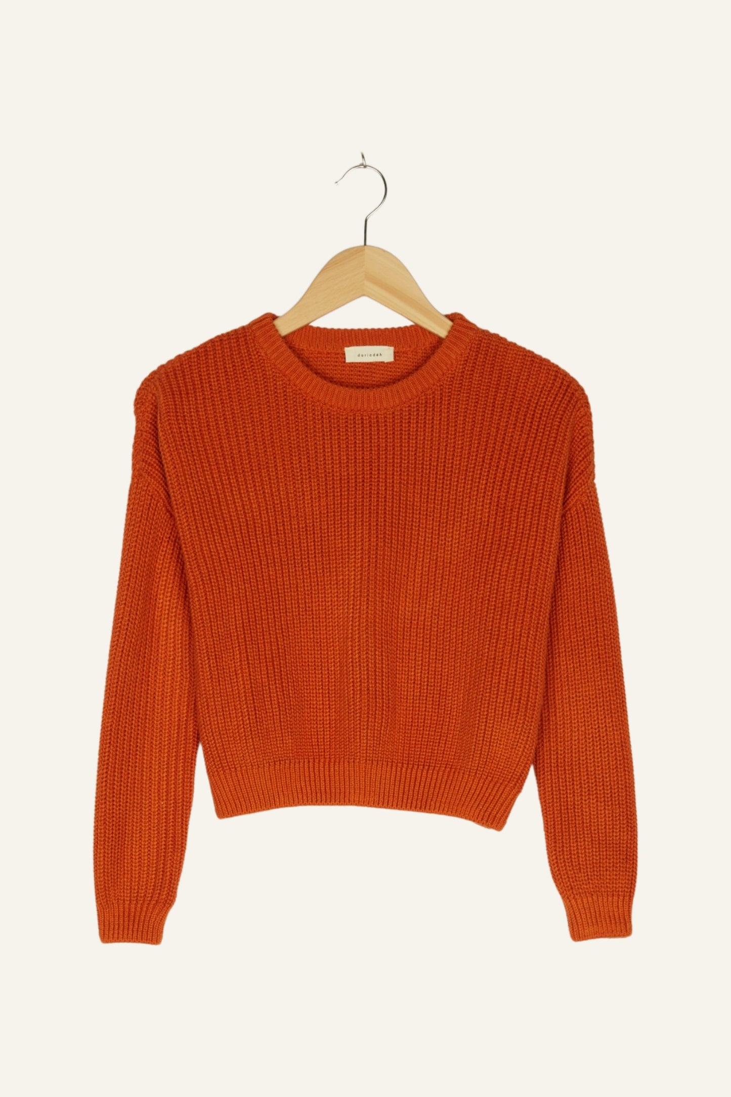 Bobbie Cropped Knitted Jumper Pumpkin