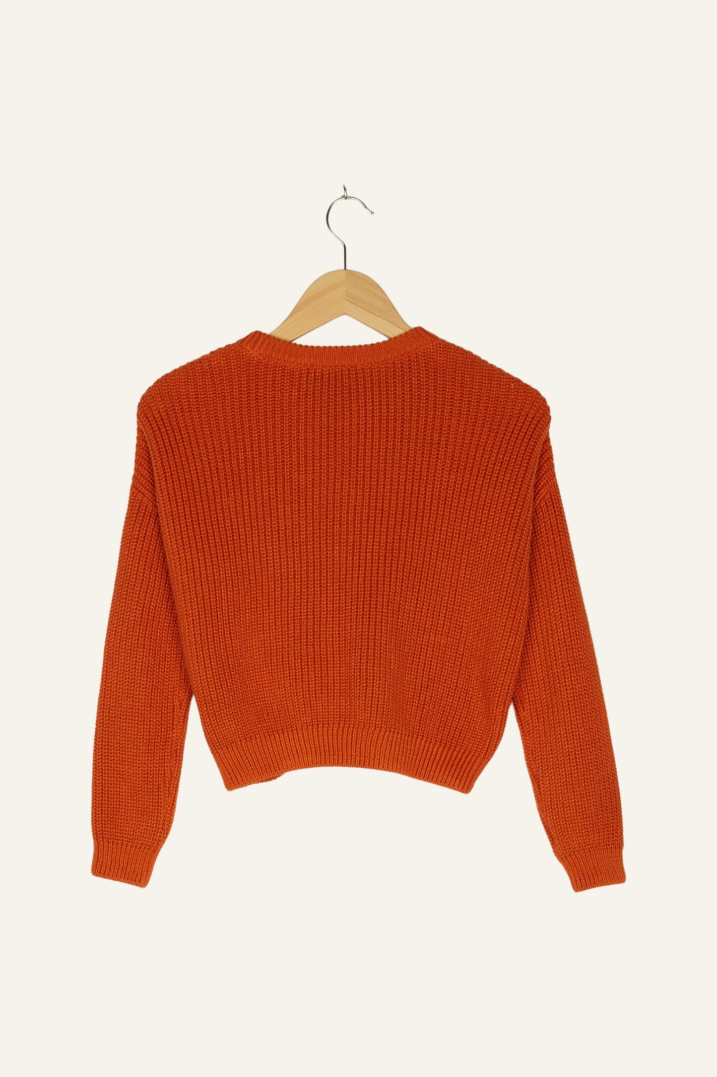 Bobbie Cropped Knitted Jumper Pumpkin