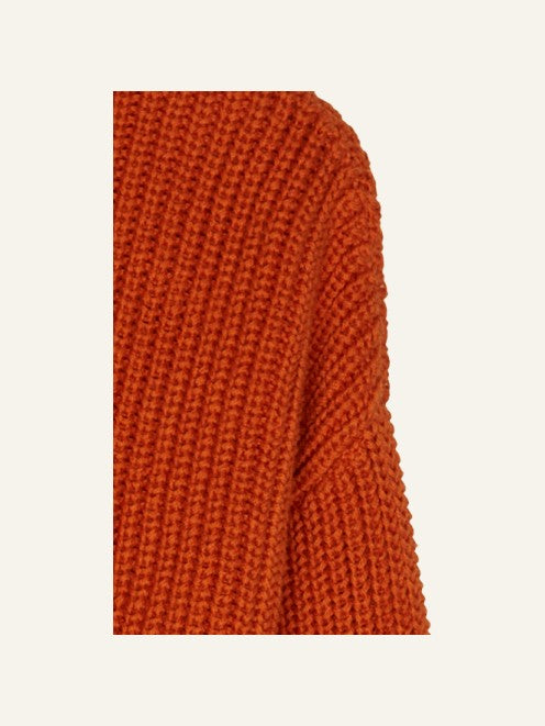 Bobbie Cropped Knitted Jumper Pumpkin