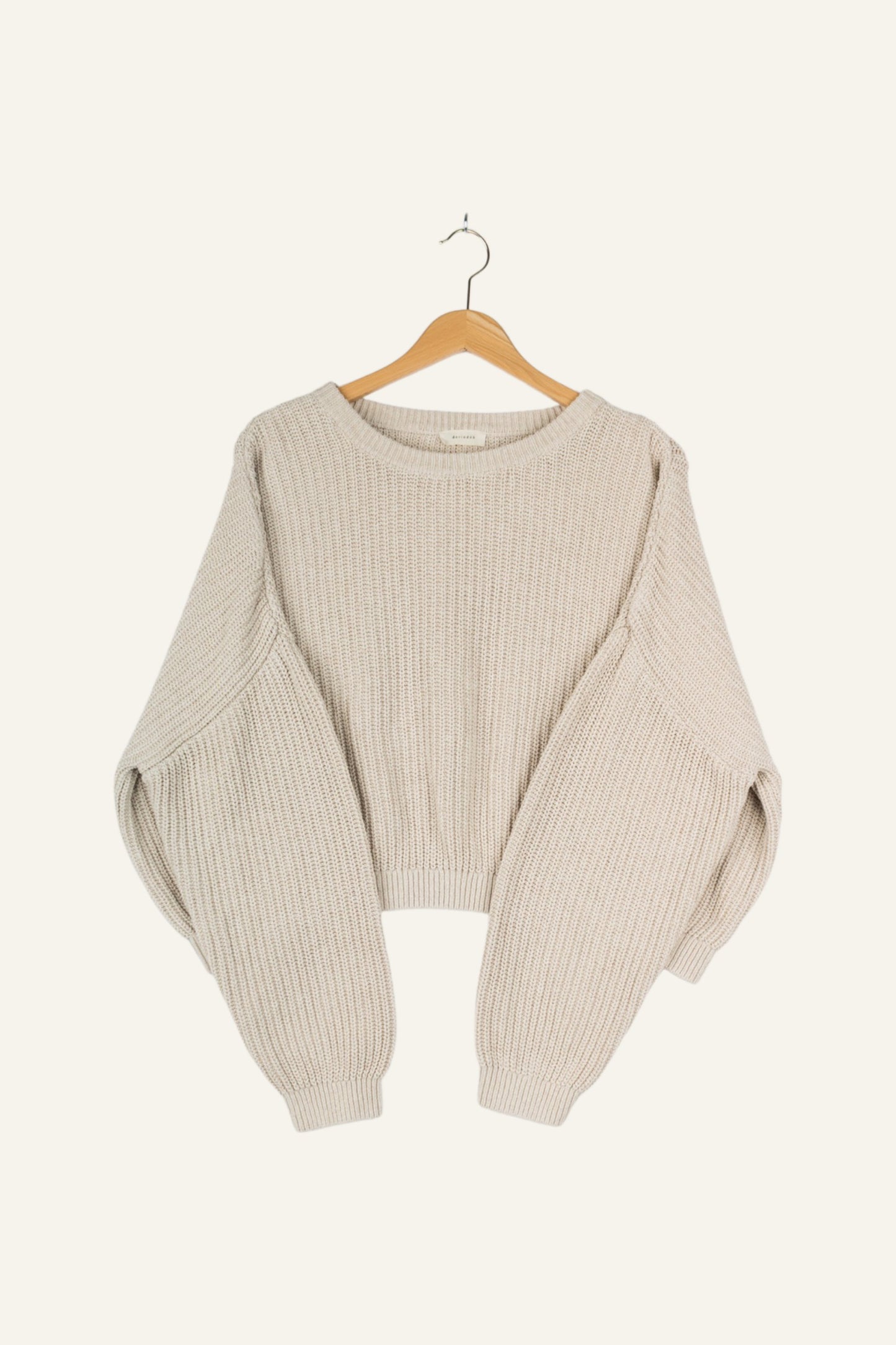 Bobbie Cropped Knitted Jumper Natural