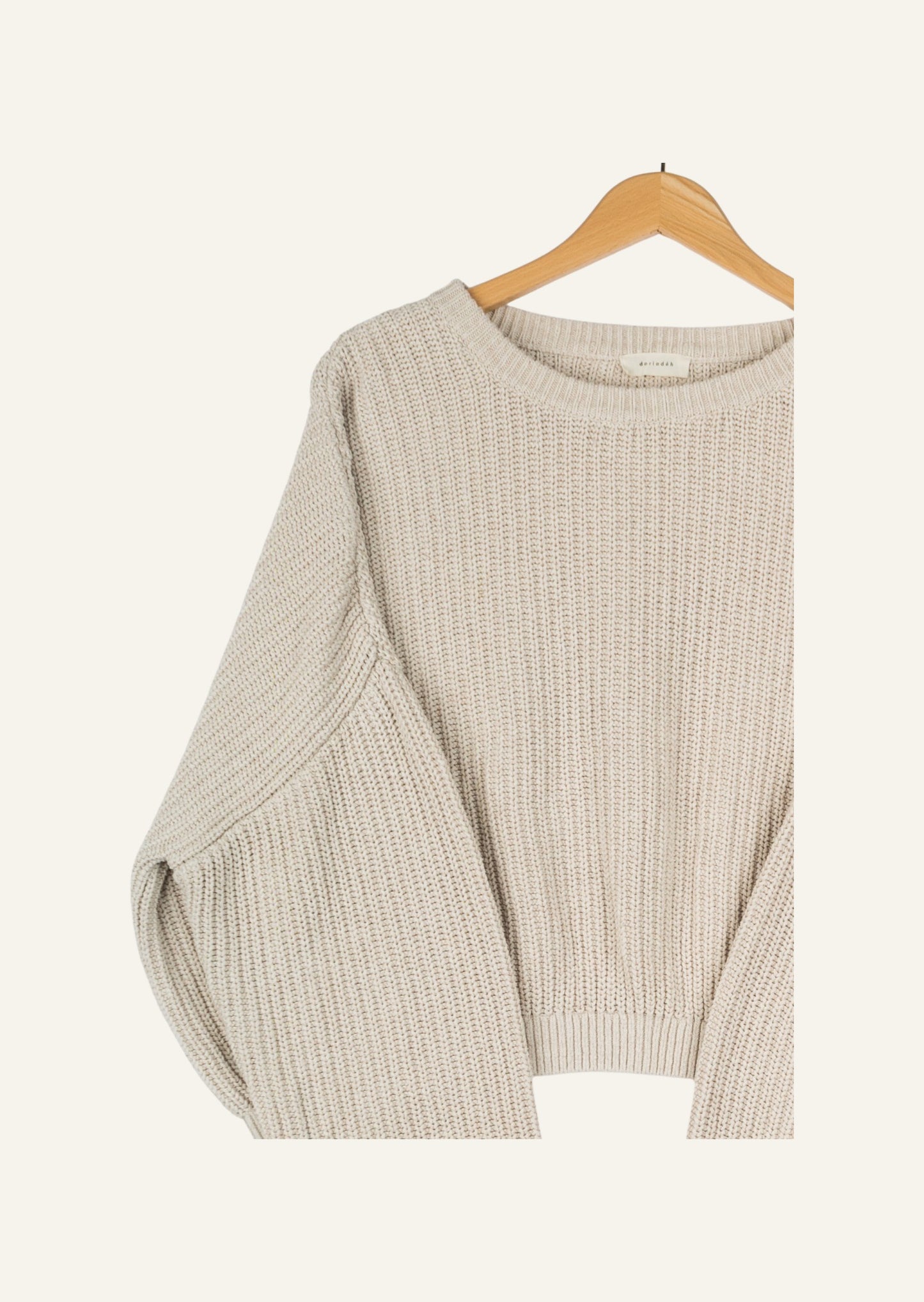 Bobbie Cropped Knitted Jumper Natural
