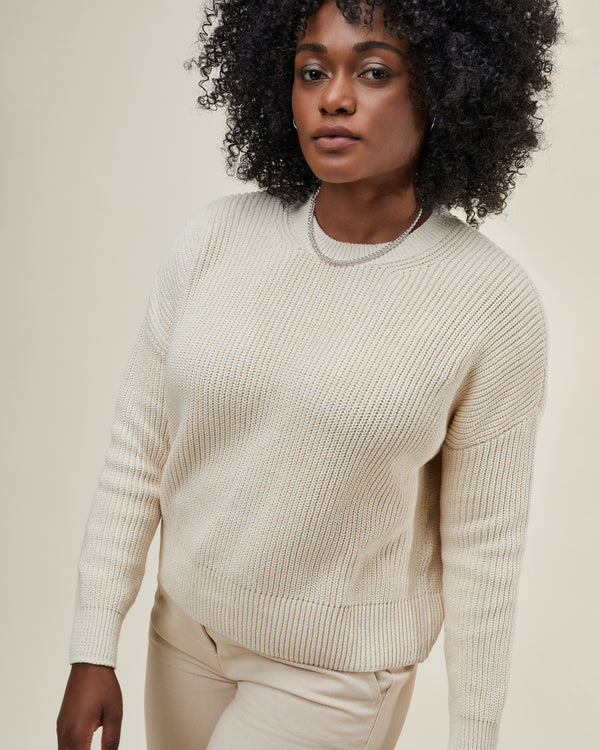 Berta Knitted Jumper Ecru