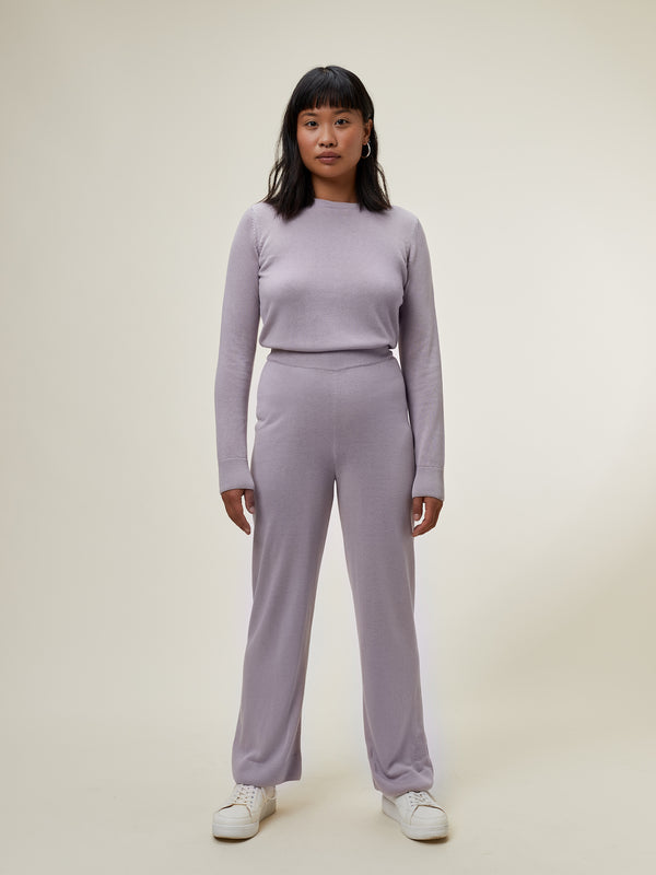 Cosima Knitted Pant Pale Lilac