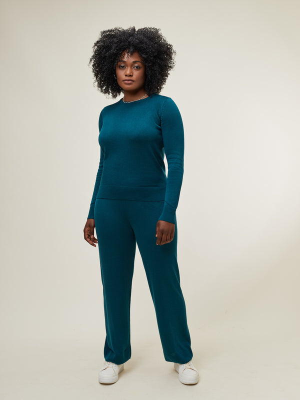 Cosima Knitted Pant Deep Teal