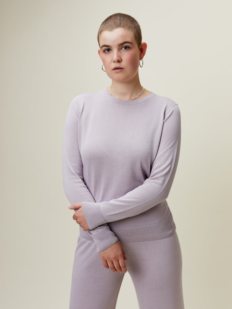 Cosima Knitted Sweater Pale Lilac