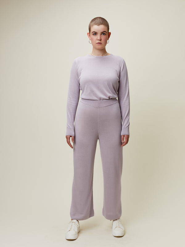 Cosima Knitted Pant Pale Lilac