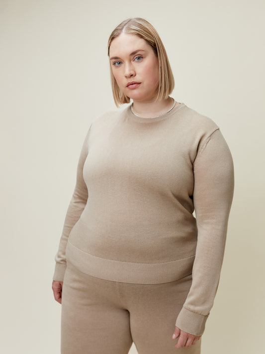 Cosima Knitted Sweater Light Taupe