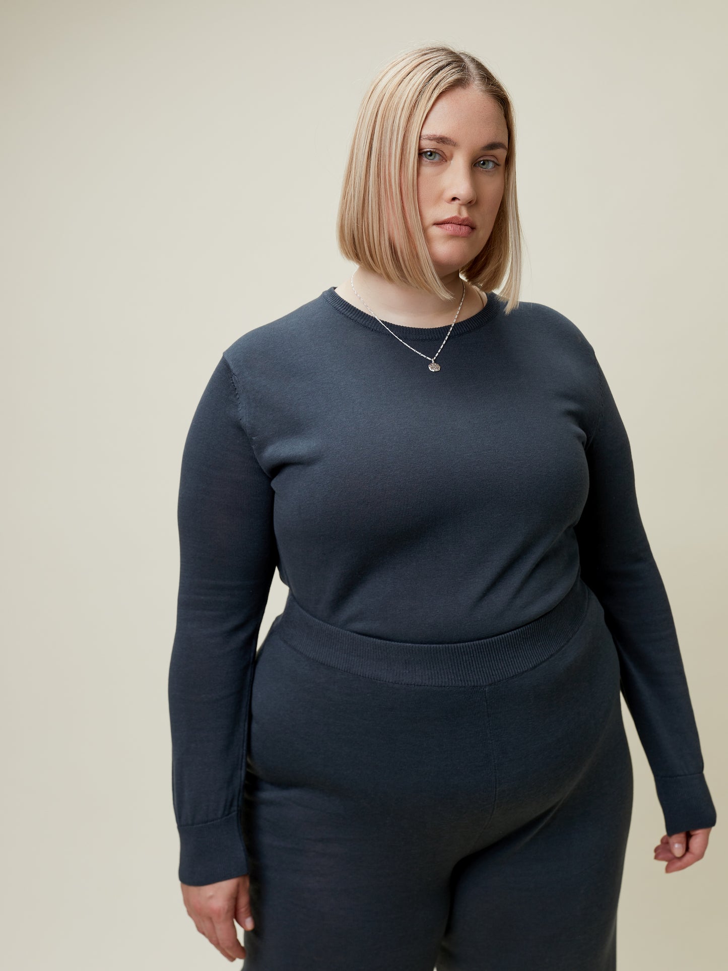 Cosima Knitted Sweater Greyish Blue