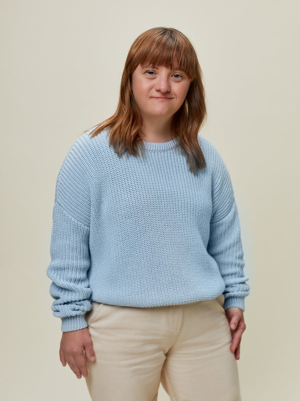 Bobbie Knitted Jumper Baby Blue