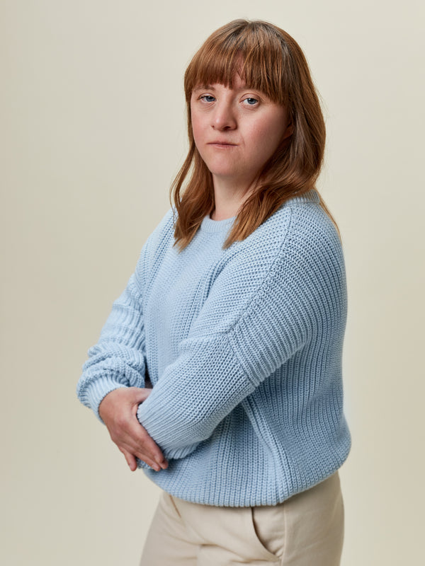 Bobbie Knitted Jumper Baby Blue