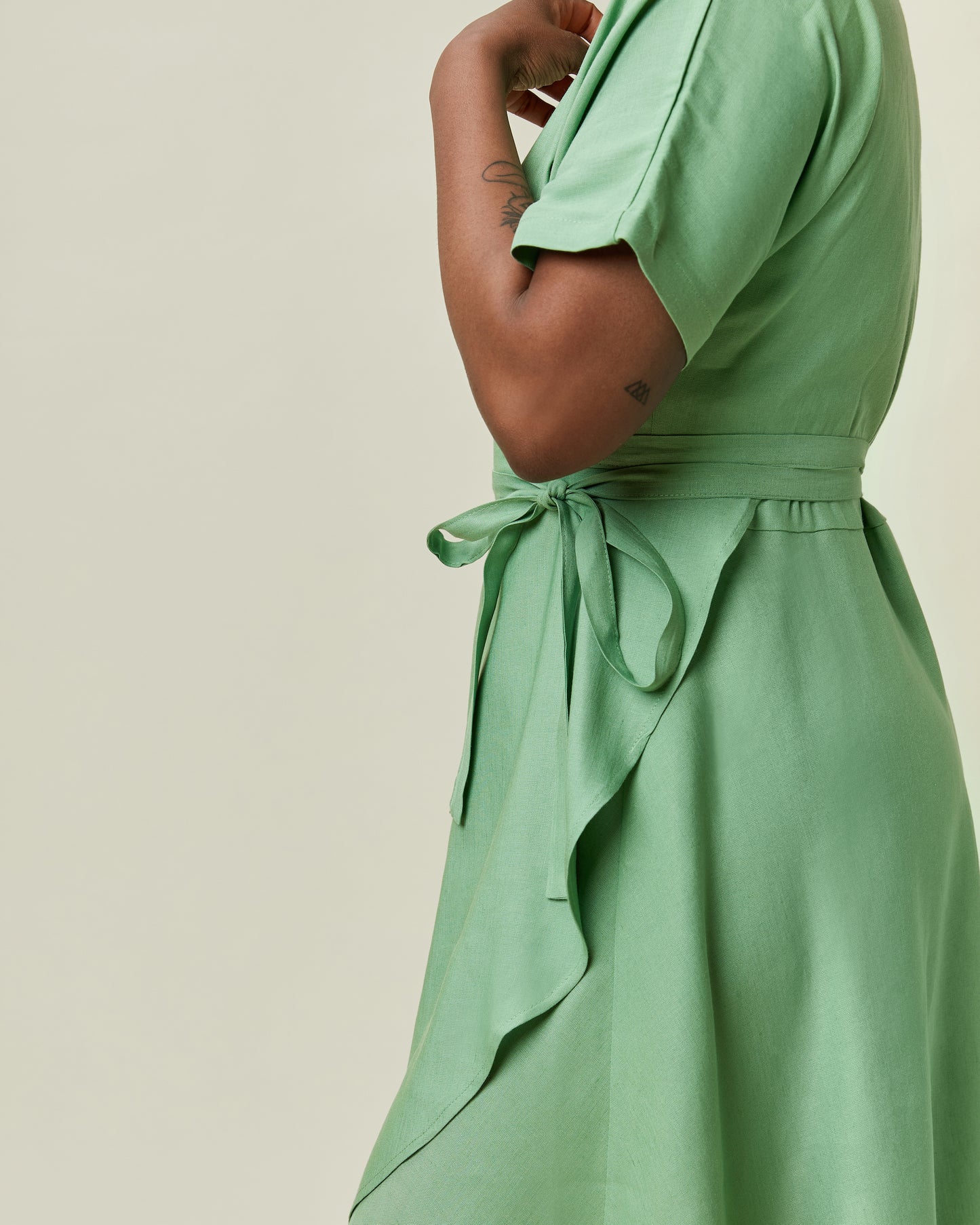 Daria Wrap Dress Soft Green