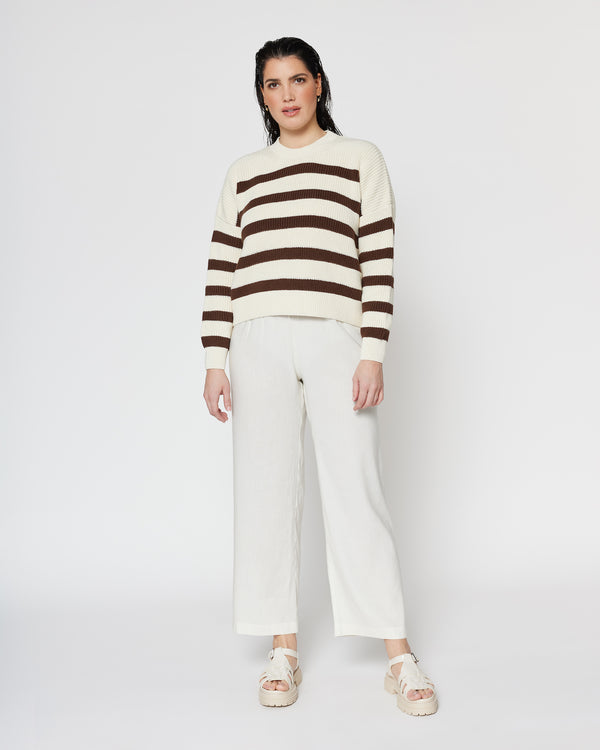 Ella Linen Pants Off White