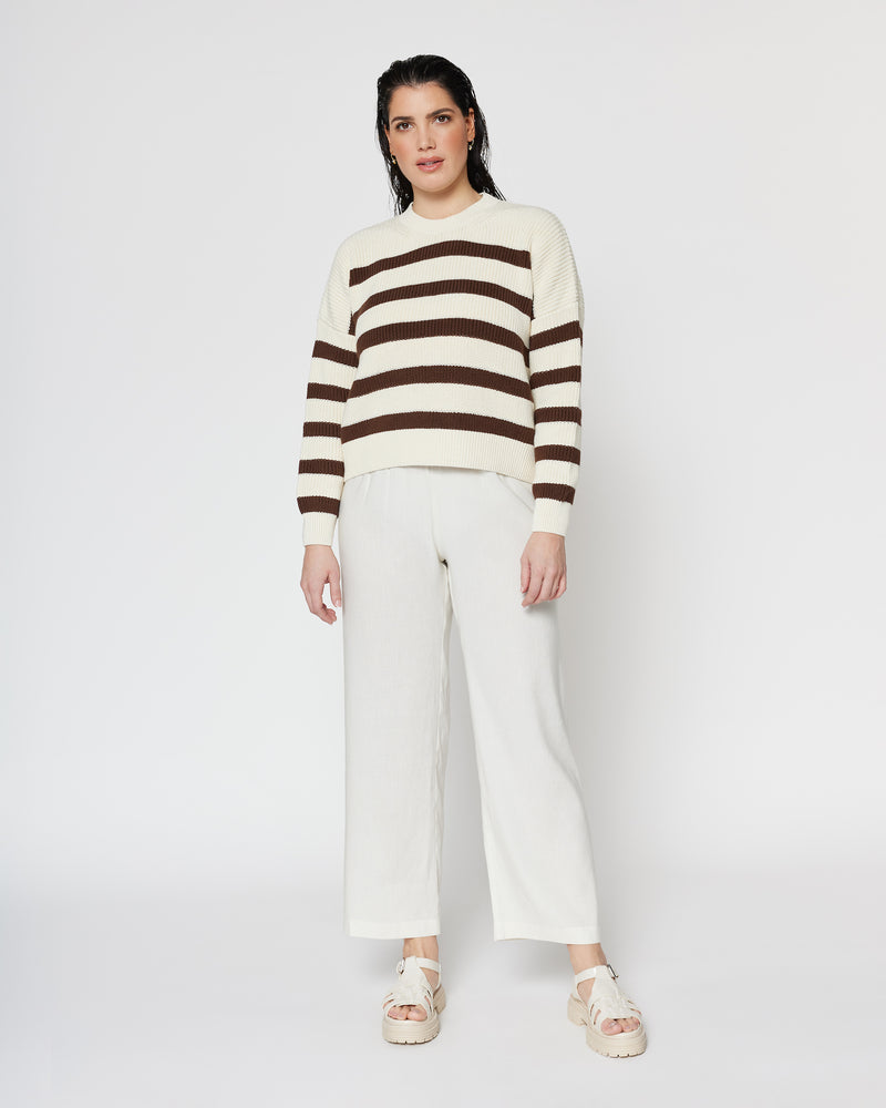 Ella Linen Pants Off White