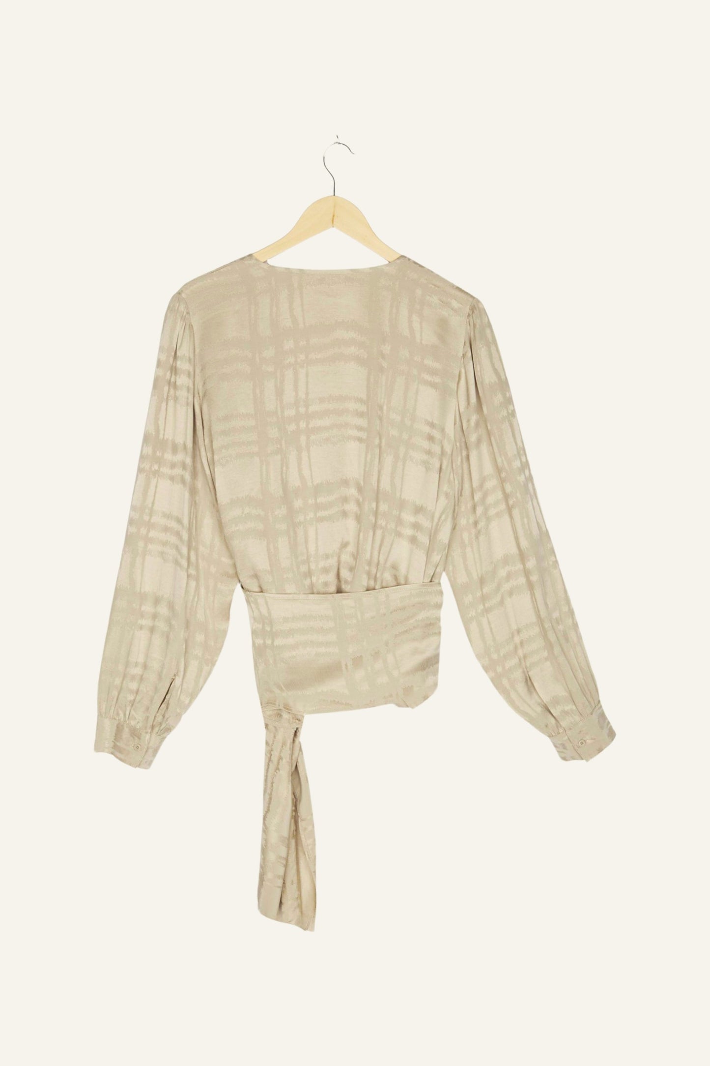 Nada Wrap Blouse Taupe
