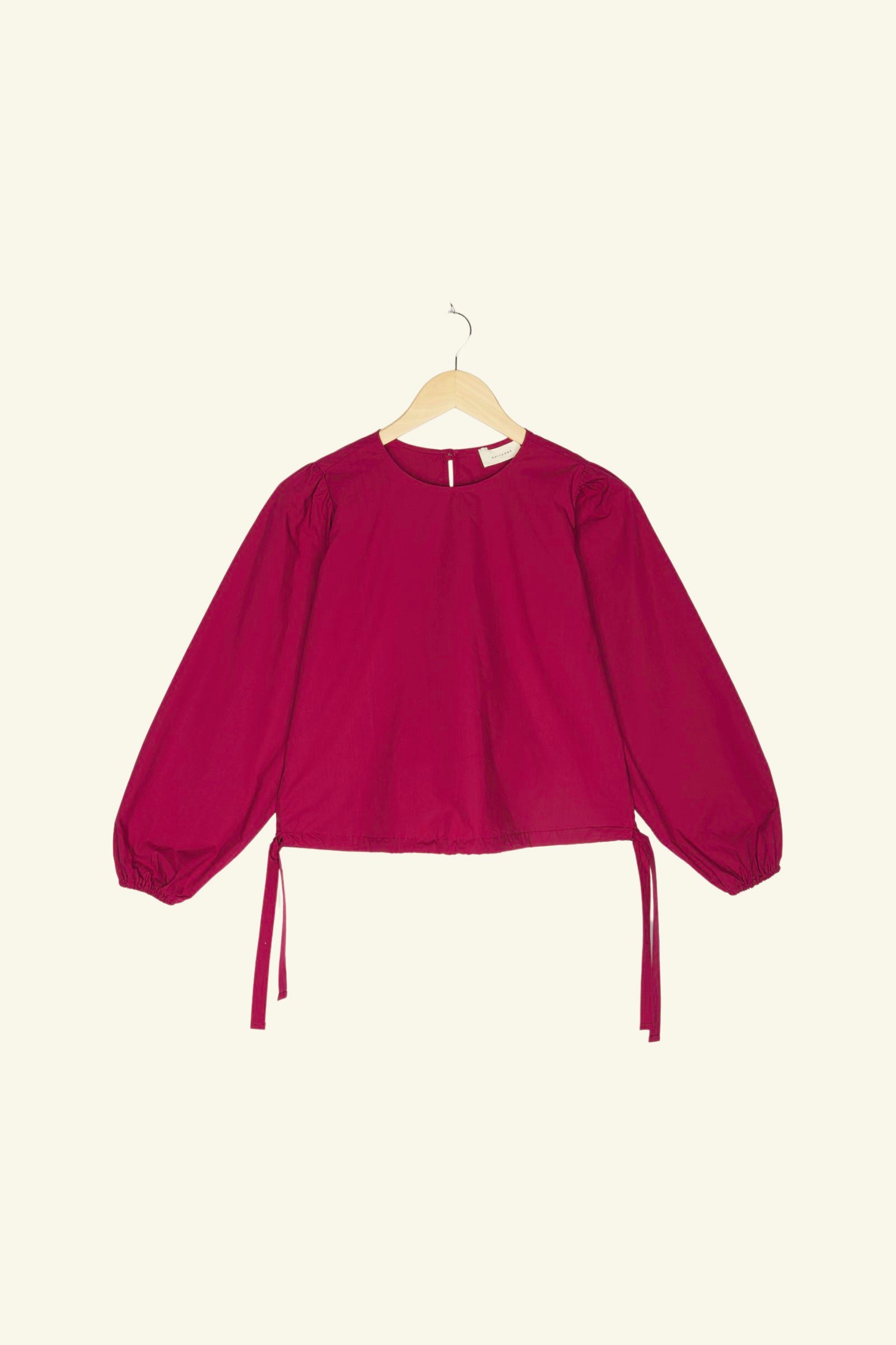 Anna Puffed Longsleeve Top Beet Red