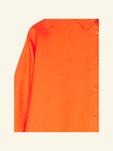 Jane Linen Shirt Tangerine Red