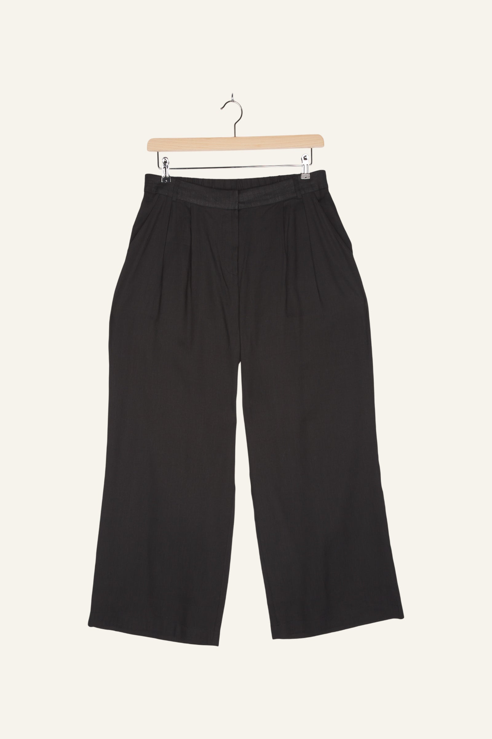 Larry Linen Pants Black