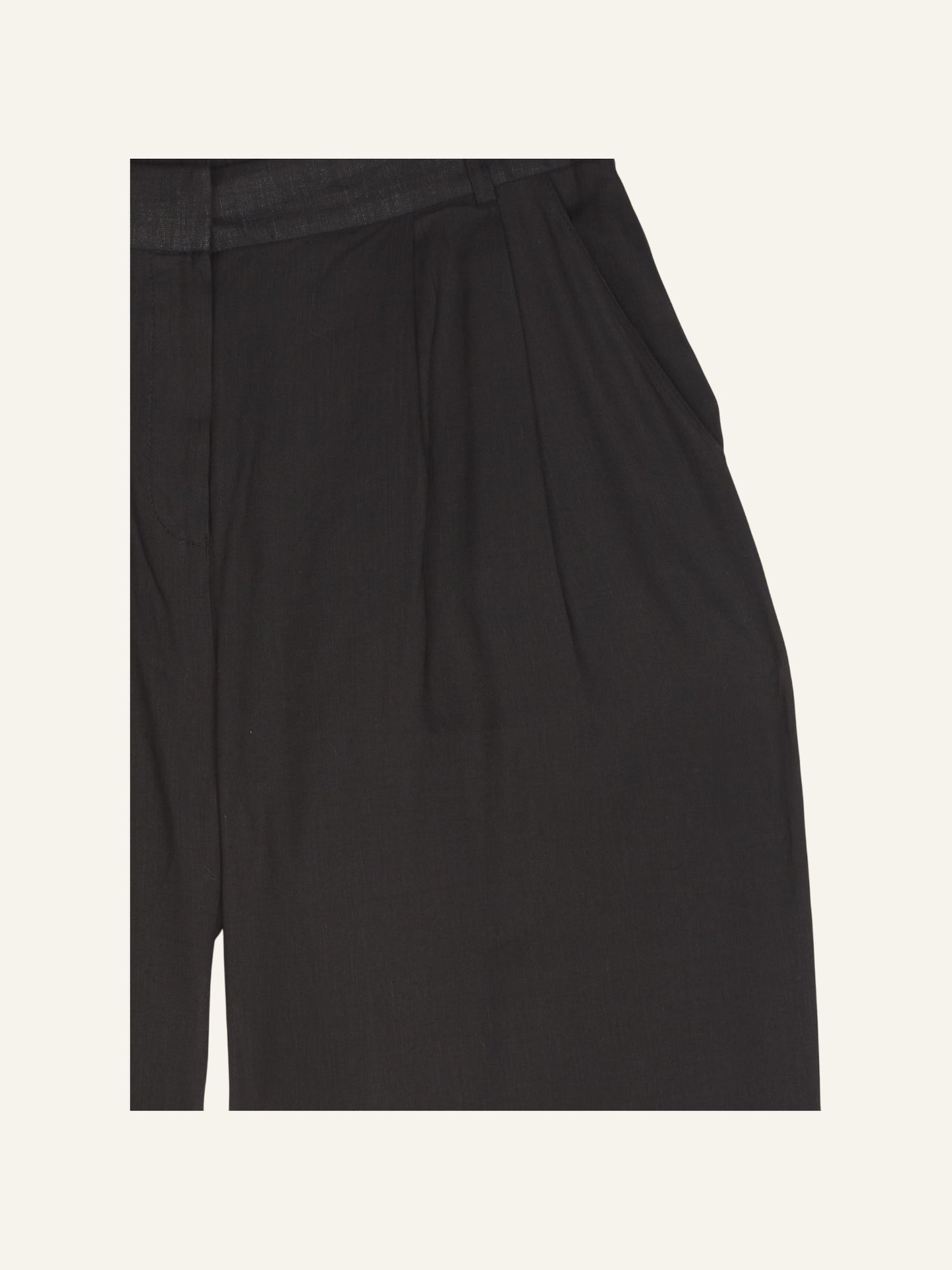 Larry Linen Pants Black