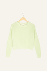 Bobbie Cropped Knitted Jumper Apple Green