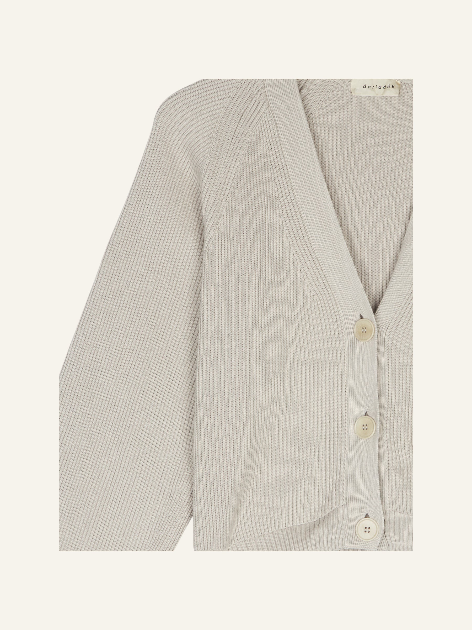 Edith Organic Cotton Cardigan Taupe