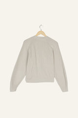 Edith Organic Cotton Cardigan Taupe