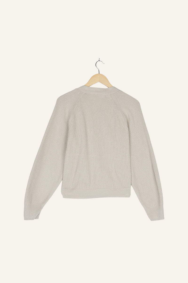Edith Organic Cotton Cardigan Taupe