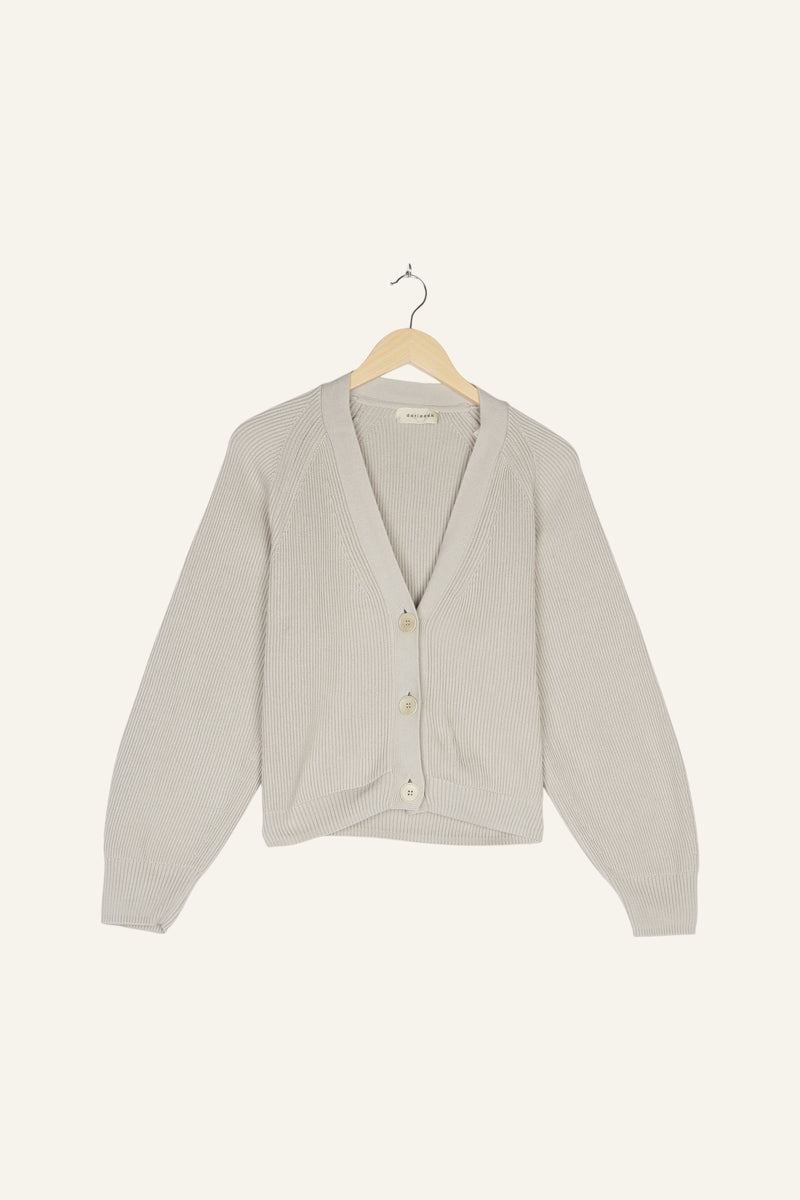 Edith Organic Cotton Cardigan Taupe