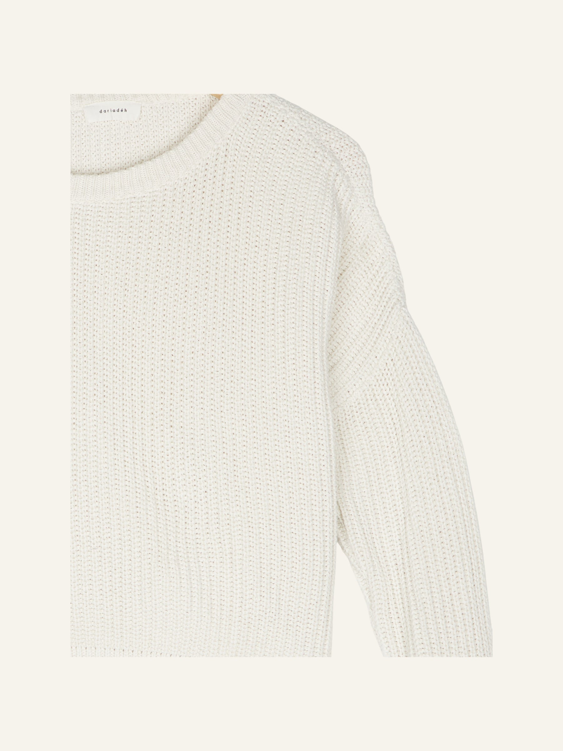 Bobbie Cropped Knitted Jumper Ecru