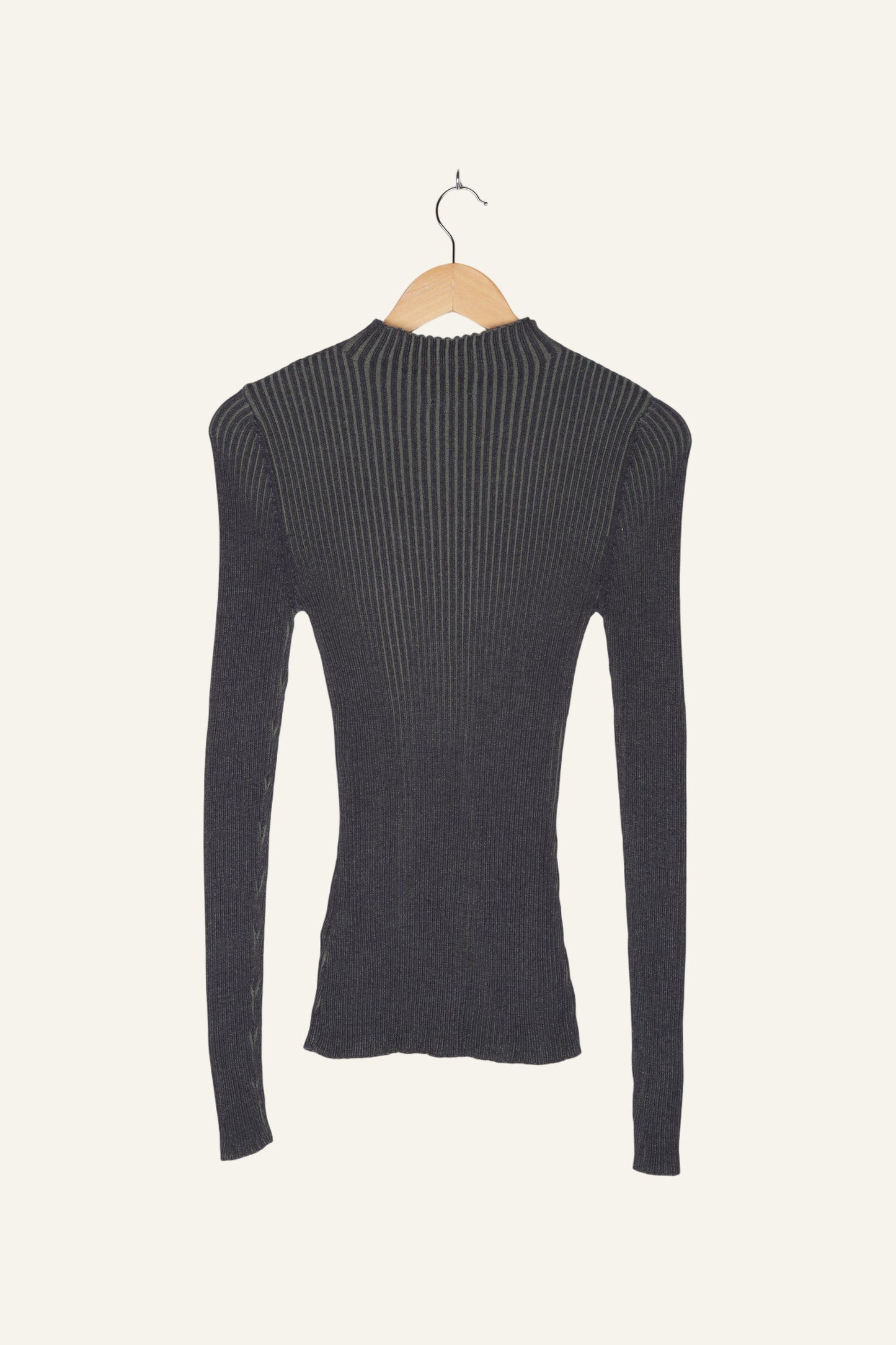 Asma Rib Turtleneck Dark Stripe
