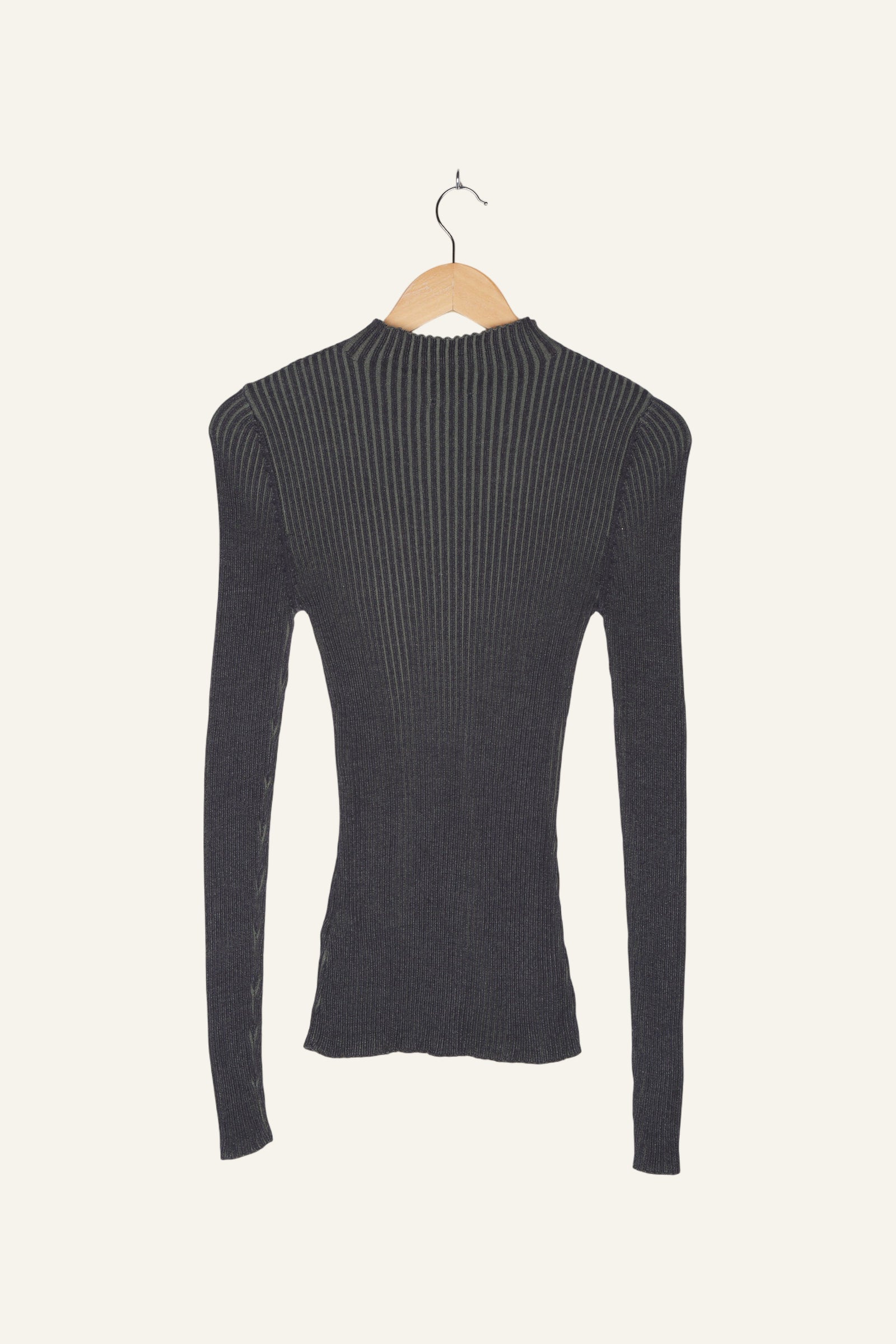 Asma Rib Turtleneck Dark Stripe