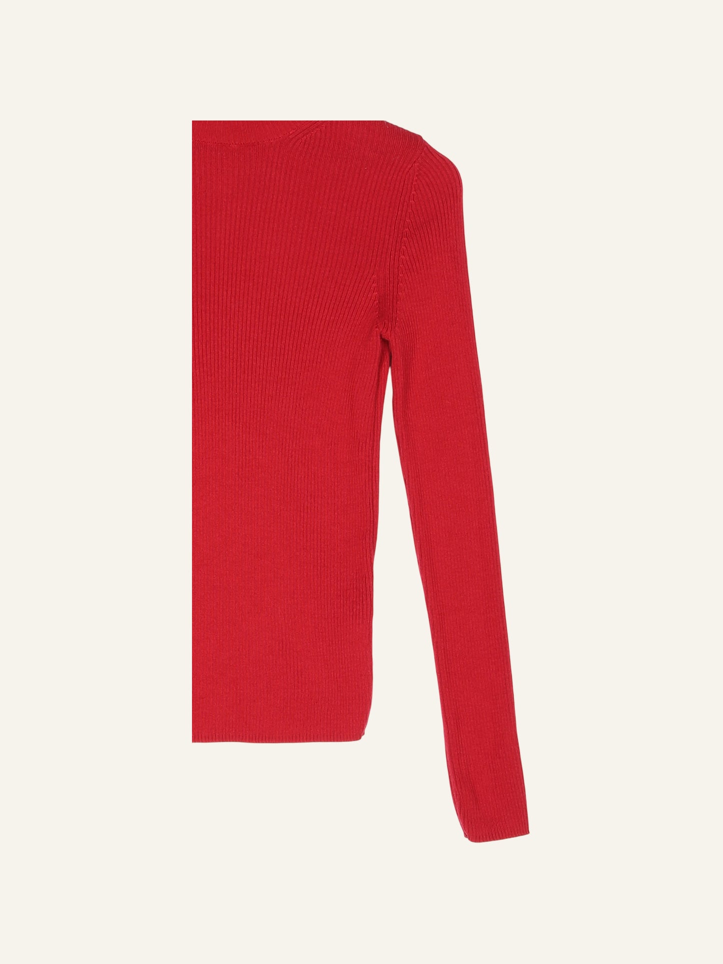 Mona Fine Knit Mock Neck Red