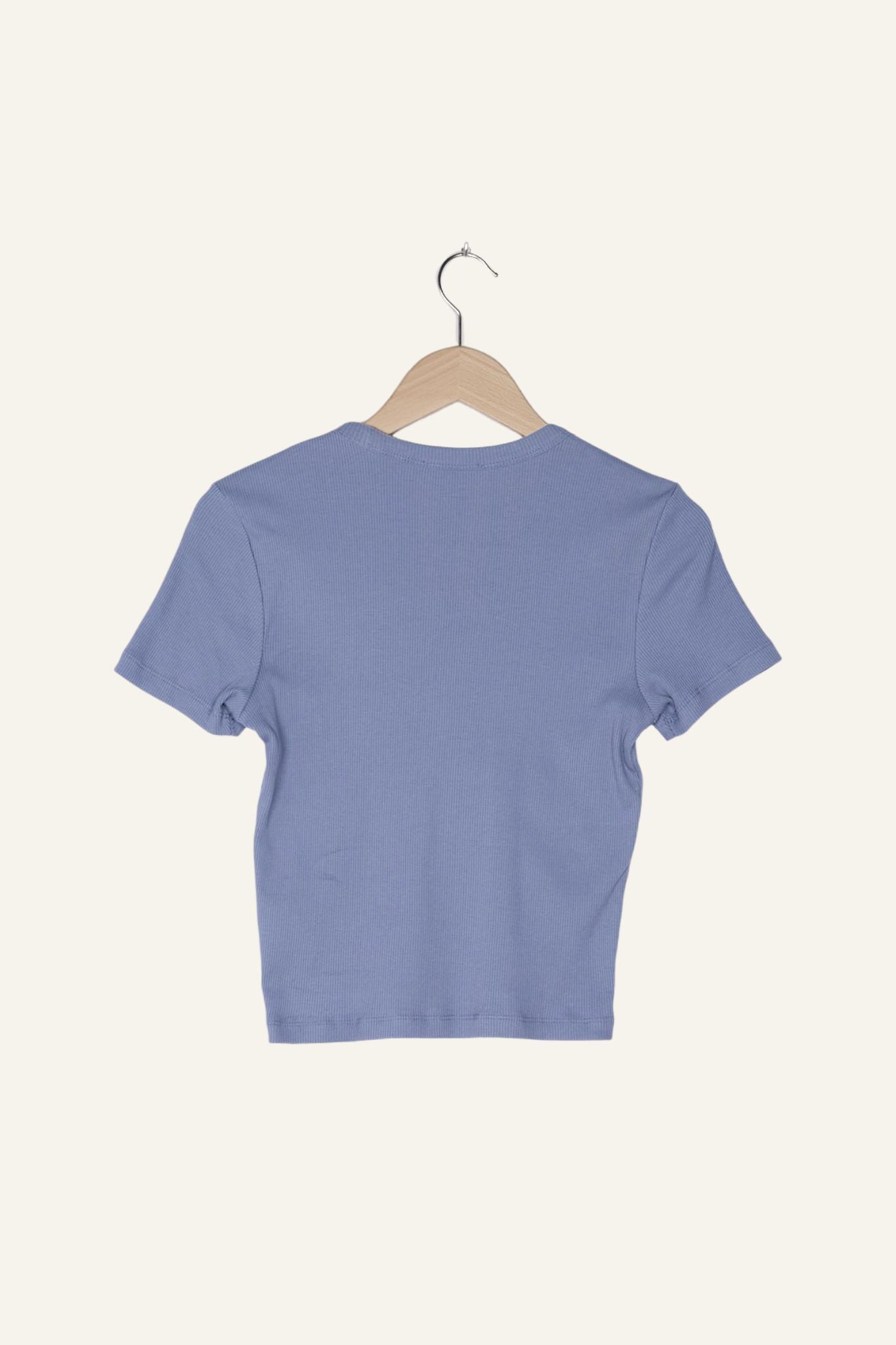 Valentina Rib Tee Dusty Blue