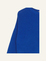Bobbie Cropped Knitted Jumper Blue 