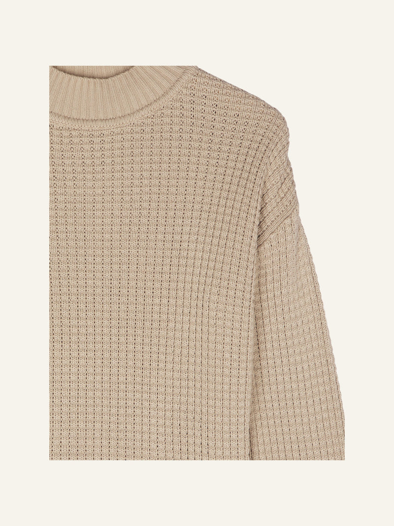 Marino Turtleneck Sweater Cool Beige