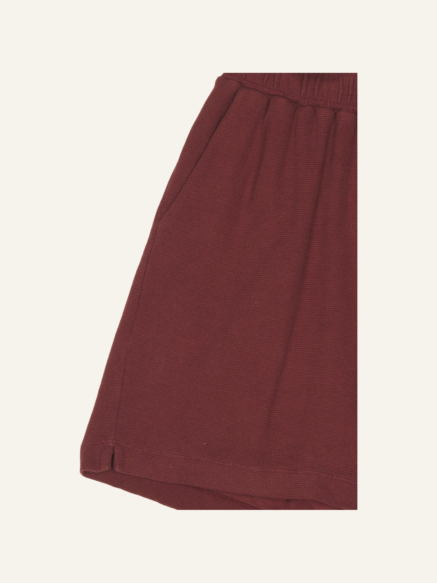 Capi Waffle Shorts Mahogany