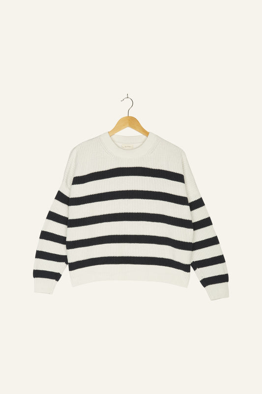 Berta Knitted Jumper Blue White