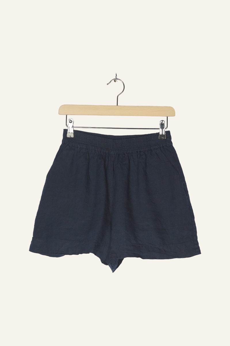 Jane Linen Shorts Navy