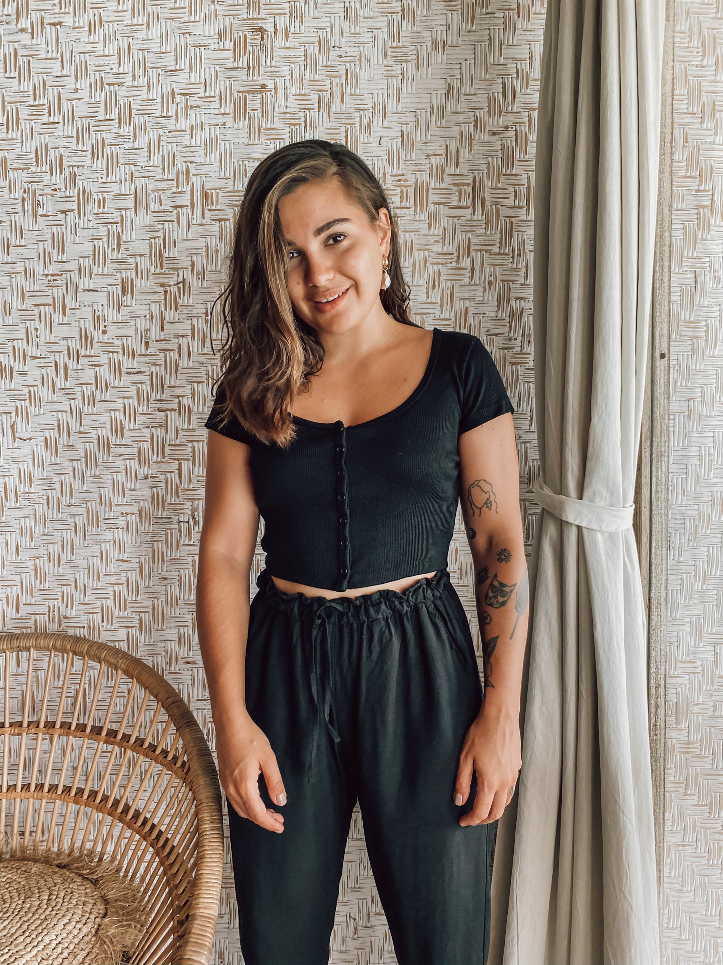 Aida Crop Top Black
