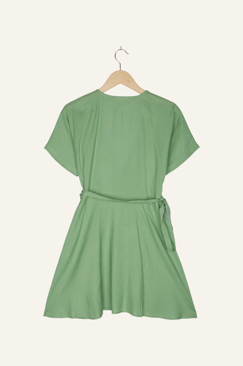 Daria Wrap Dress Soft Green