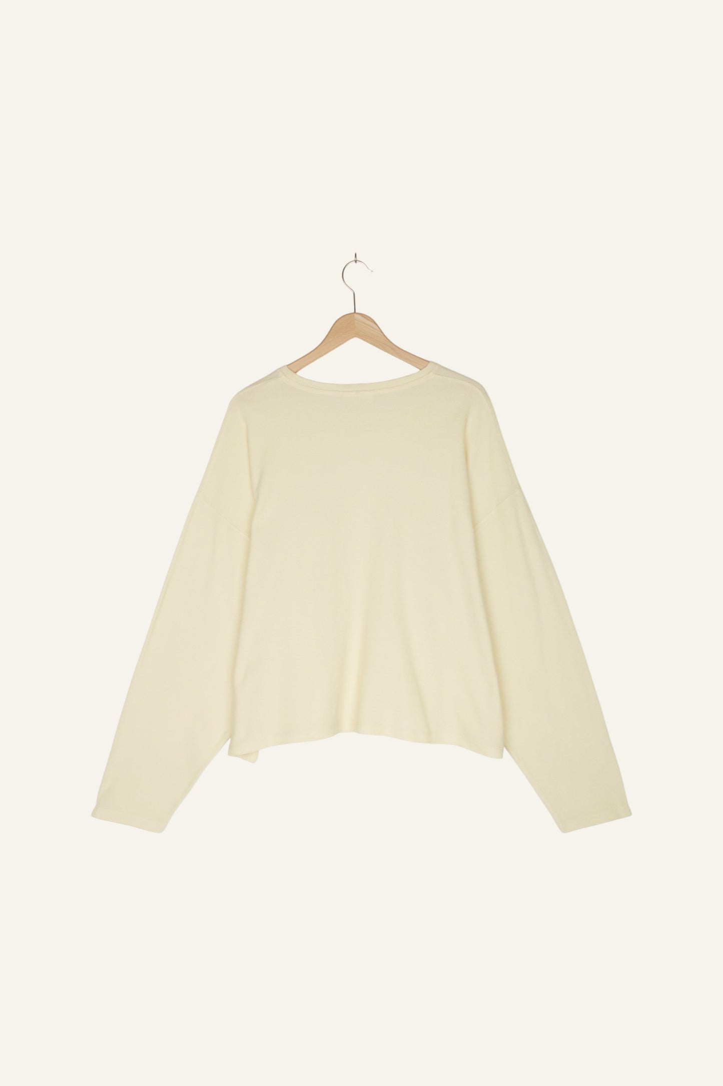 Capi Waffle Top Pale Yellow