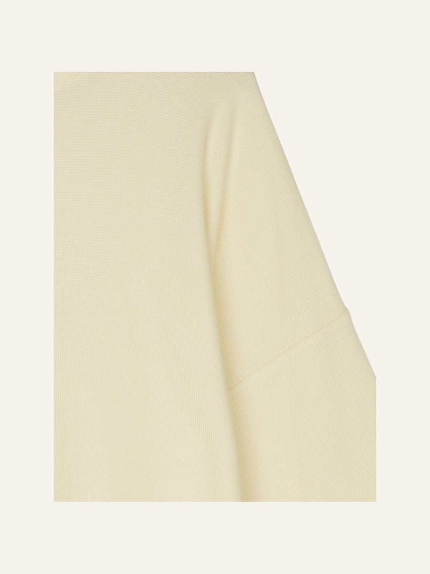 Capi Waffle Top Pale Yellow